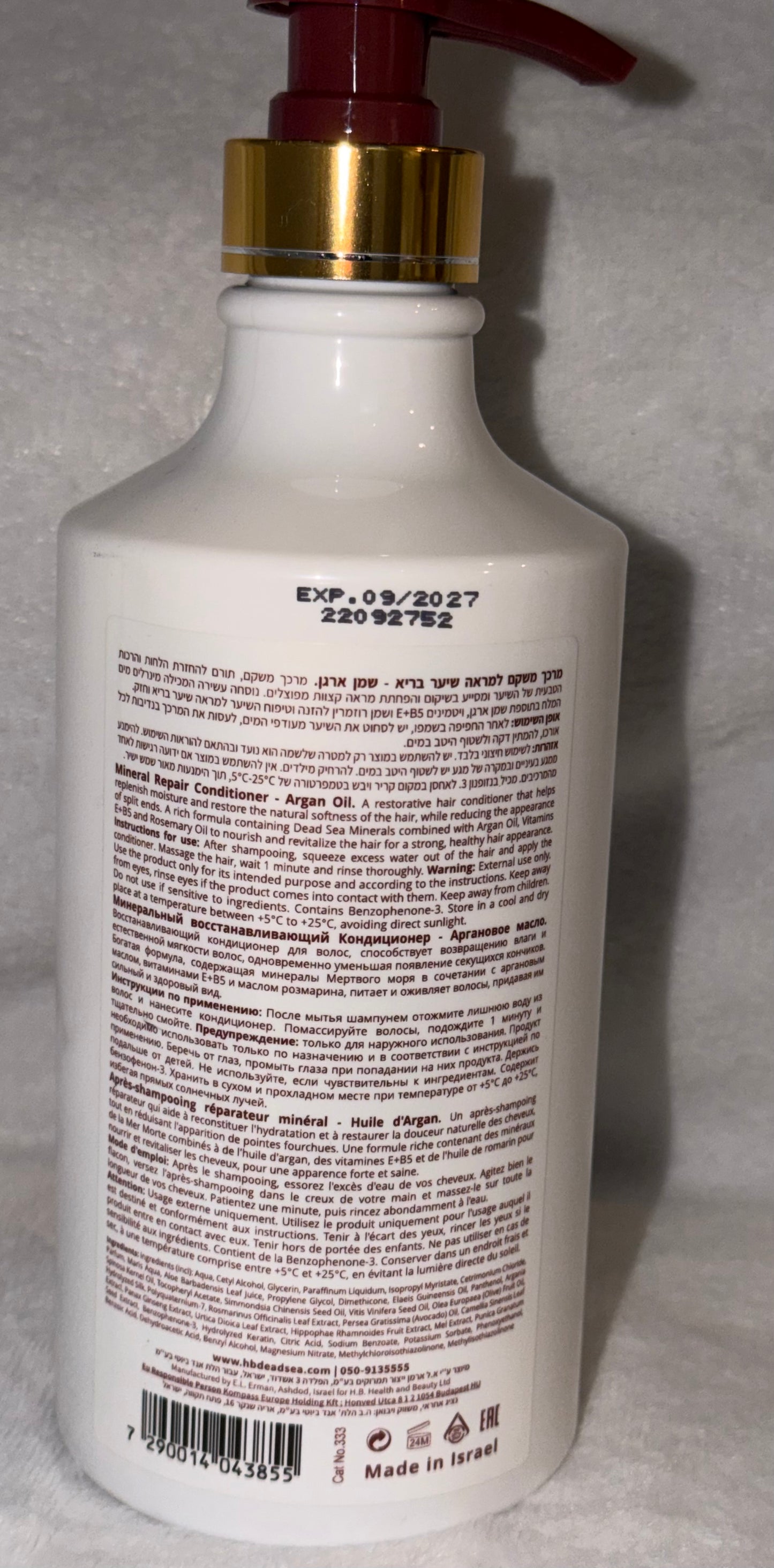 Shamp and conditioner with Dead Sea minerals and vitamins H&B product