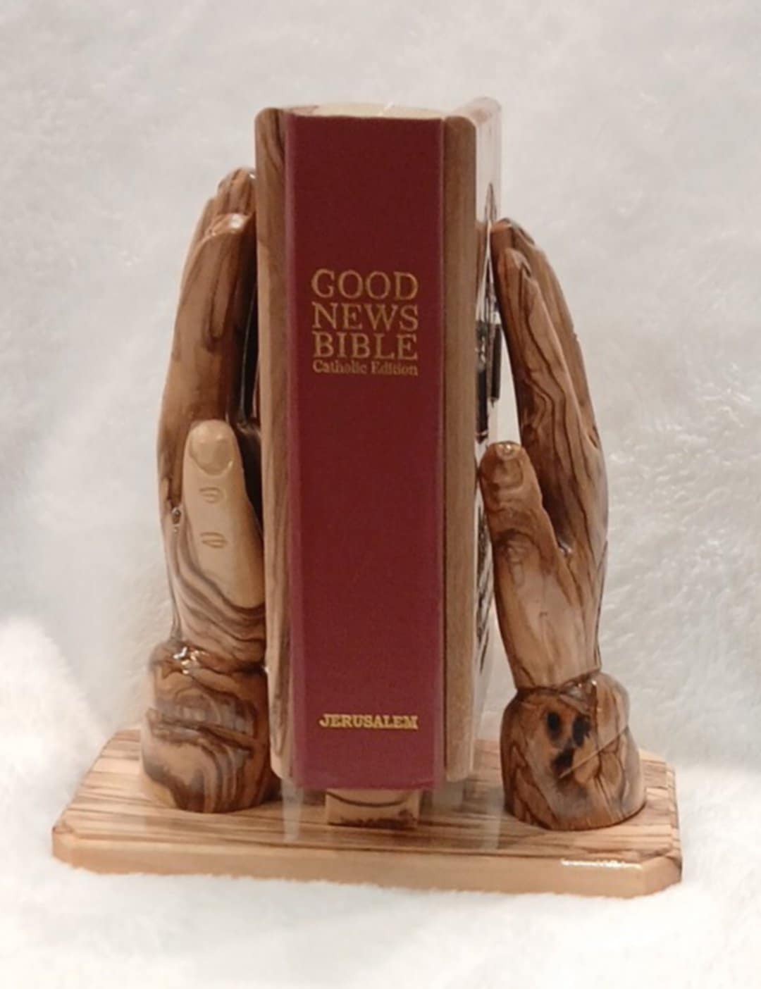 Holy Bible covered with olive Wood old and new testament