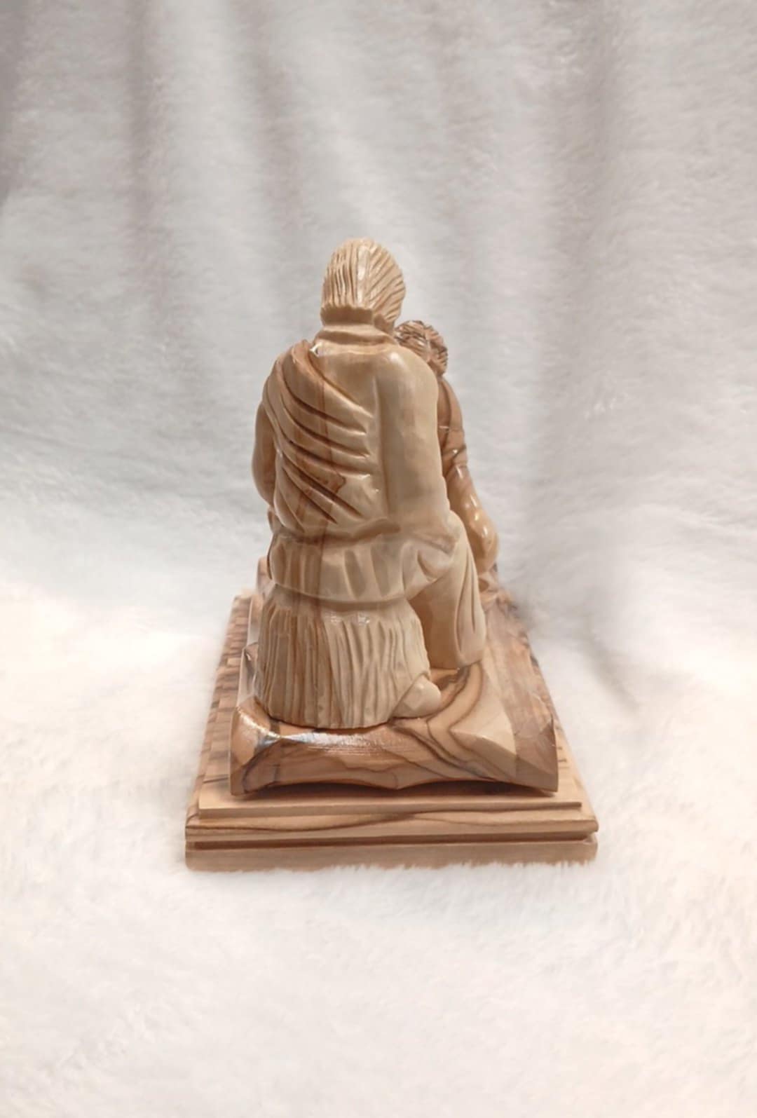 Jesus Christ washing Disciple's feet olive wood Hand carved from the Holy Land