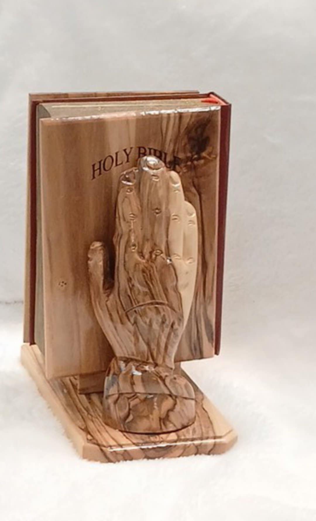 Holy Bible covered with olive Wood old and new testament