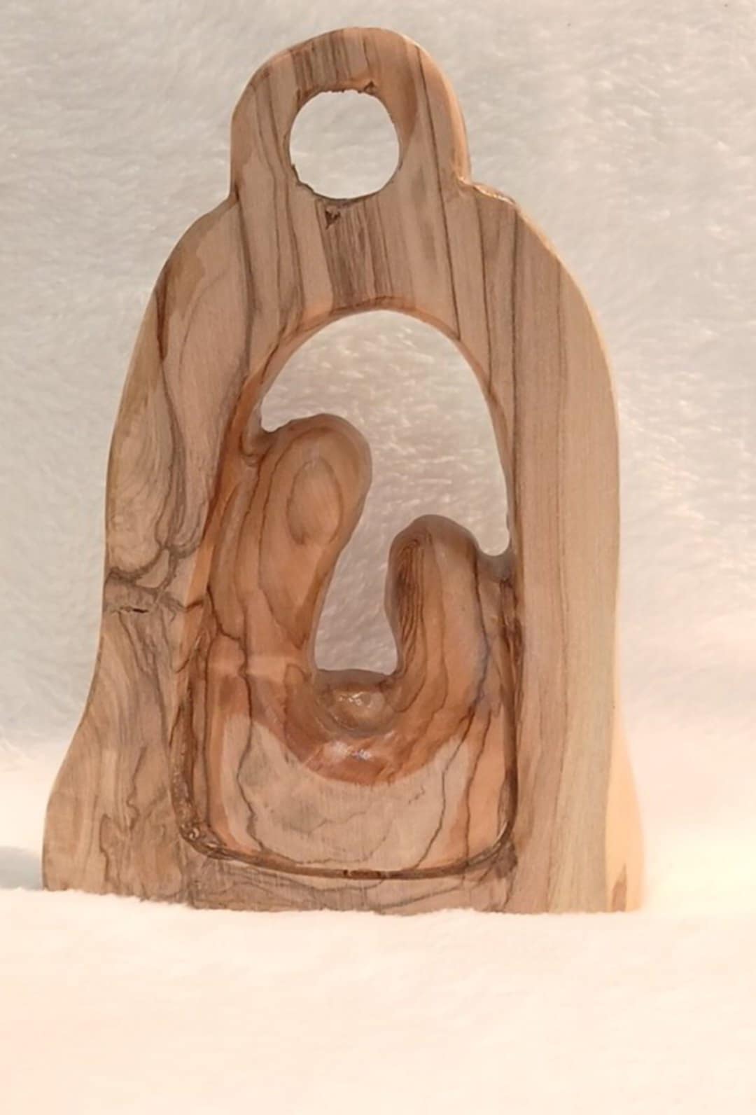 Nativity seen like a bell ,olive wood Hand carved from the Holy Land