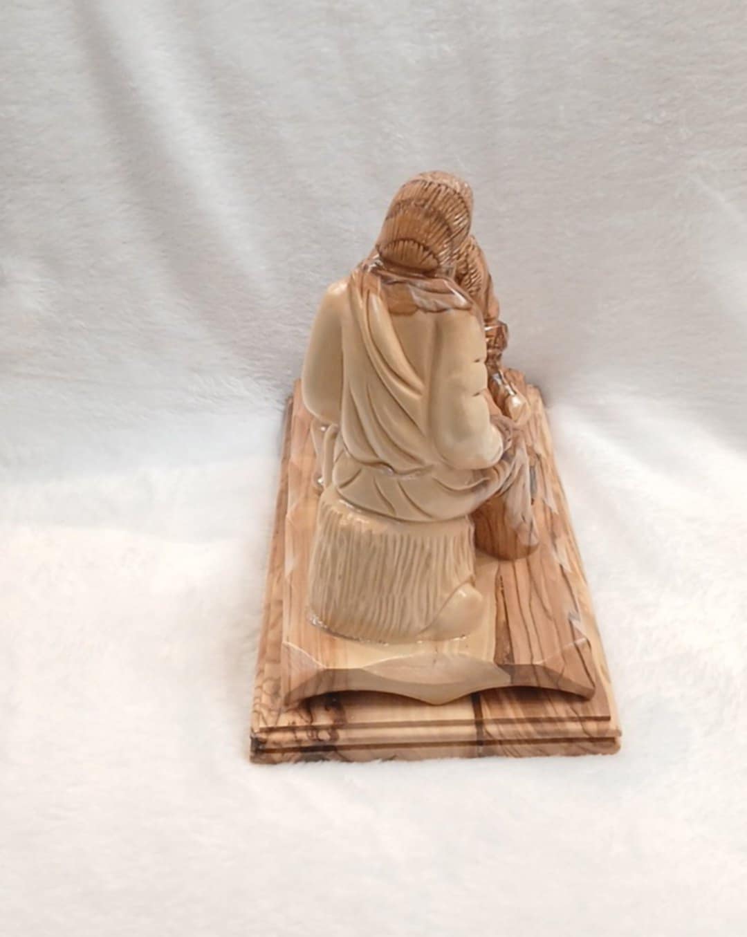 Jesus Christ washing Disciple's feet olive wood Hand carved from the Holy Land