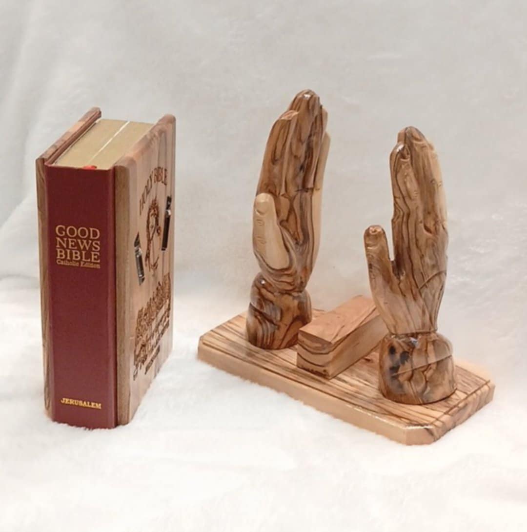 Holy Bible covered with olive Wood old and new testament