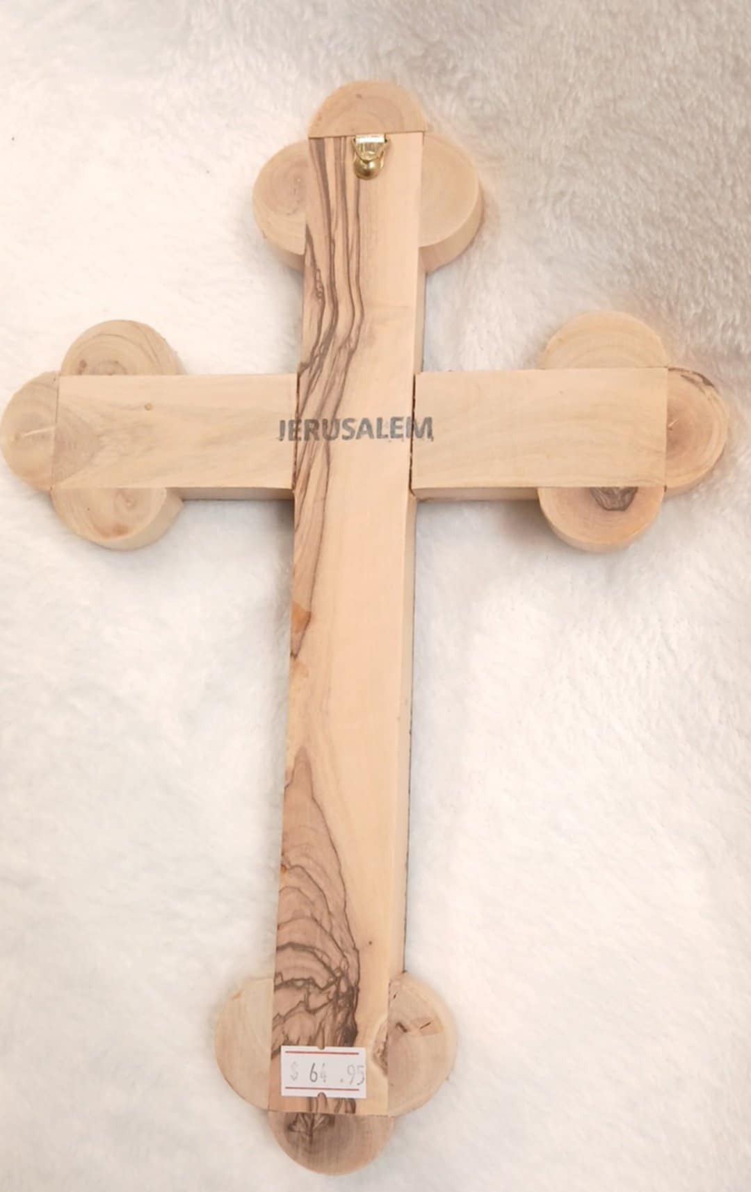 Cross olive wood with mother of Pearl