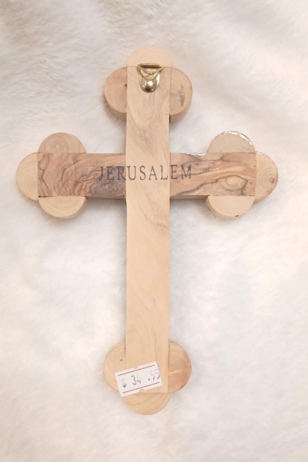 Cross olive wood with mother of Pearl
