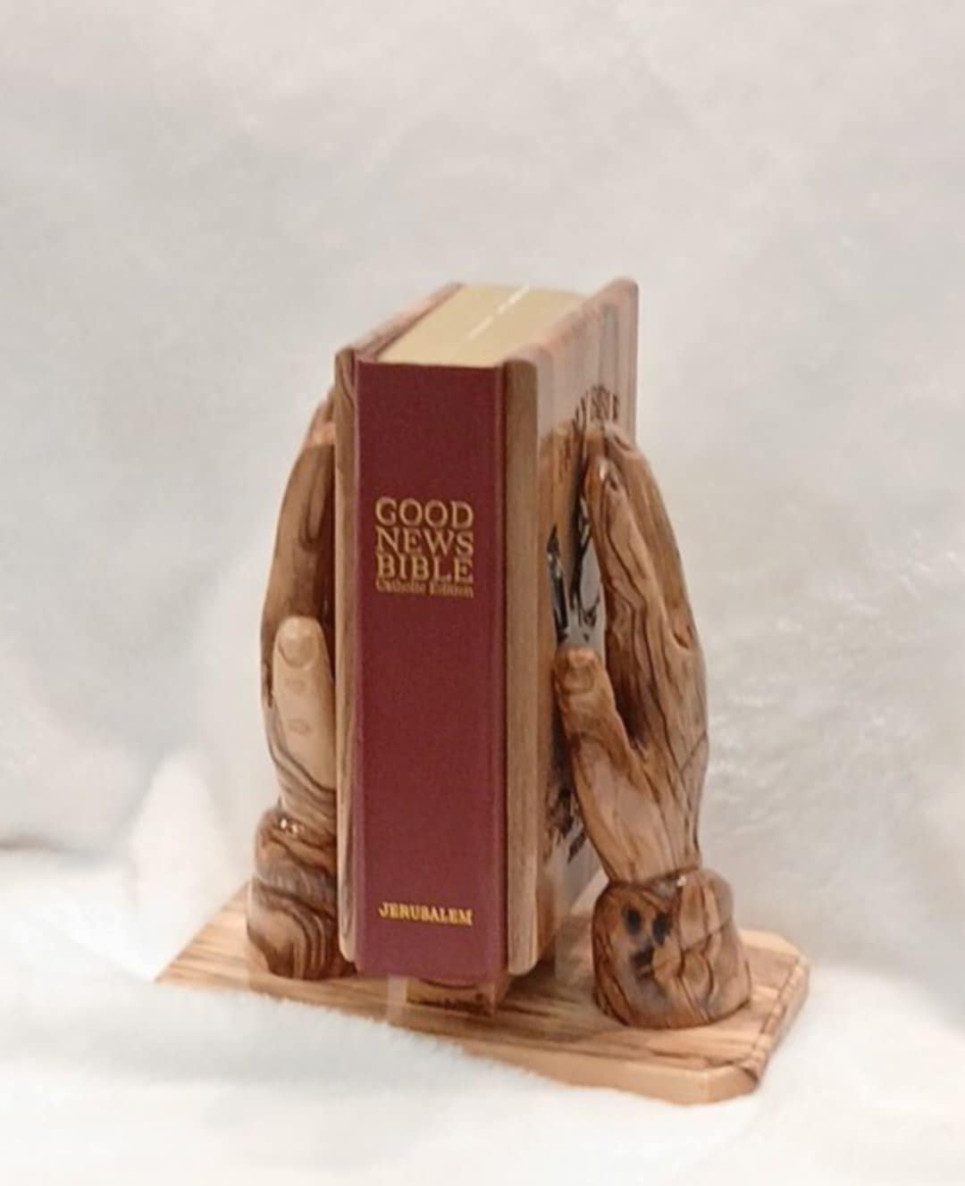 Holy Bible covered with olive Wood old and new testament