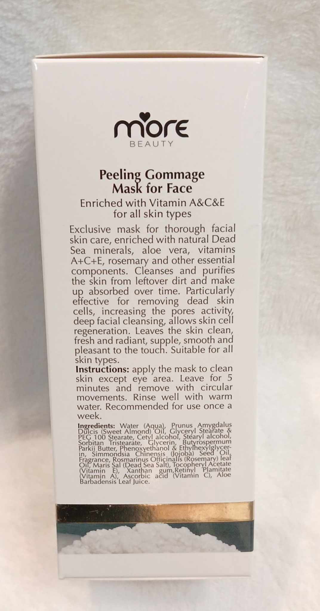 More beauty anti aging gommage mask for face enriched with vitamin A&C&E for all skin types DEAD SEA SPA