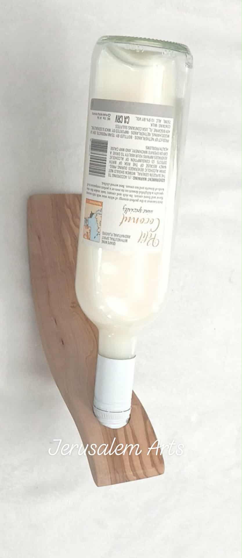 Wine Bottle stand olive wood handmade from the Holyland