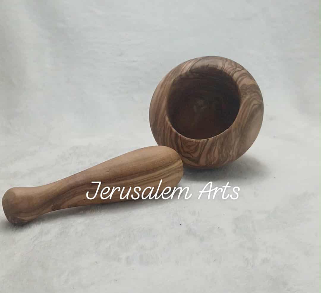 Pestle olive wood handcrafted in the HolyLand
