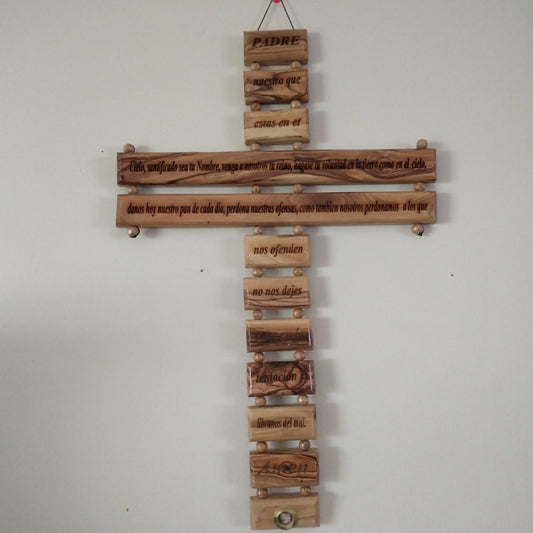 Our Father in Spanish Olive wood