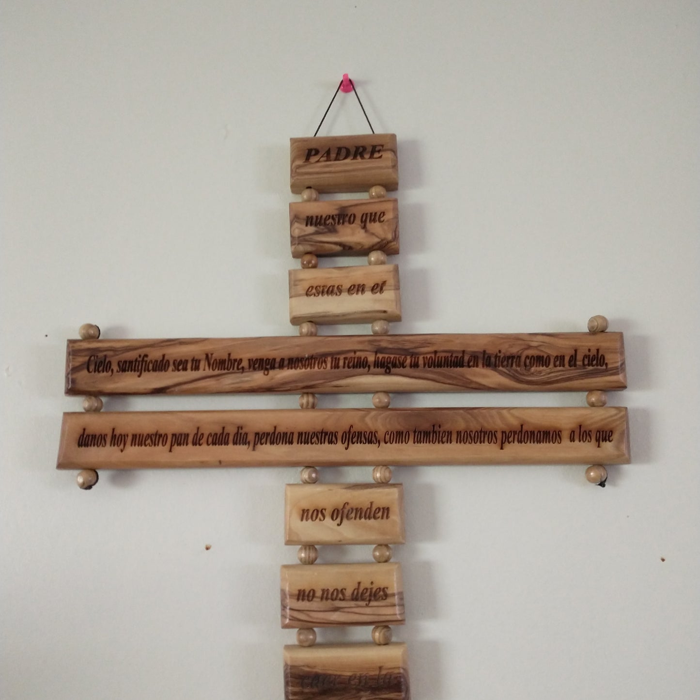 Our Father in Spanish Olive wood