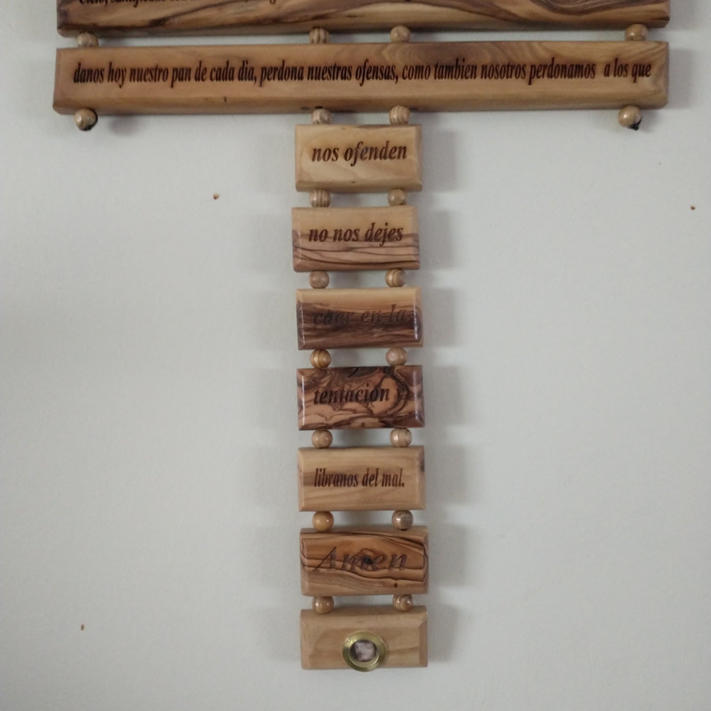 Our Father in Spanish Olive wood