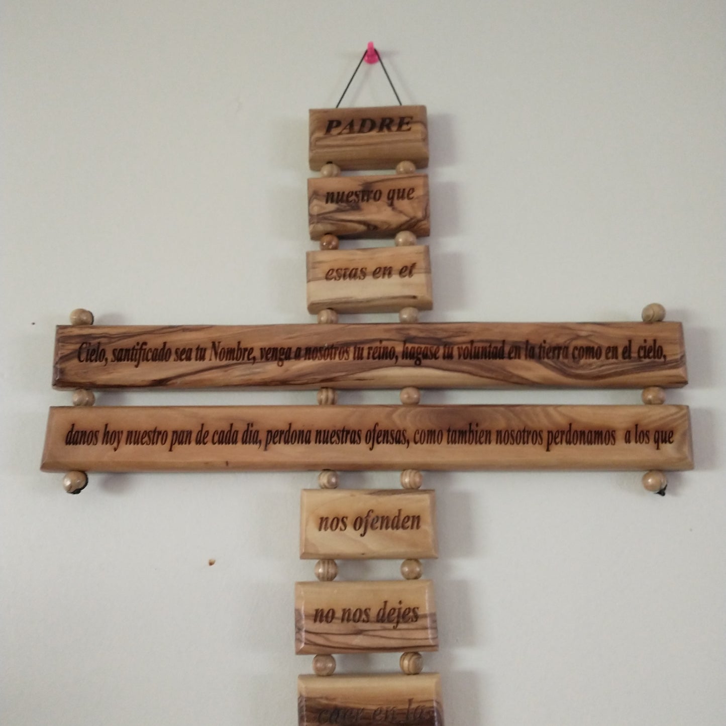 Our Father in Spanish Olive wood