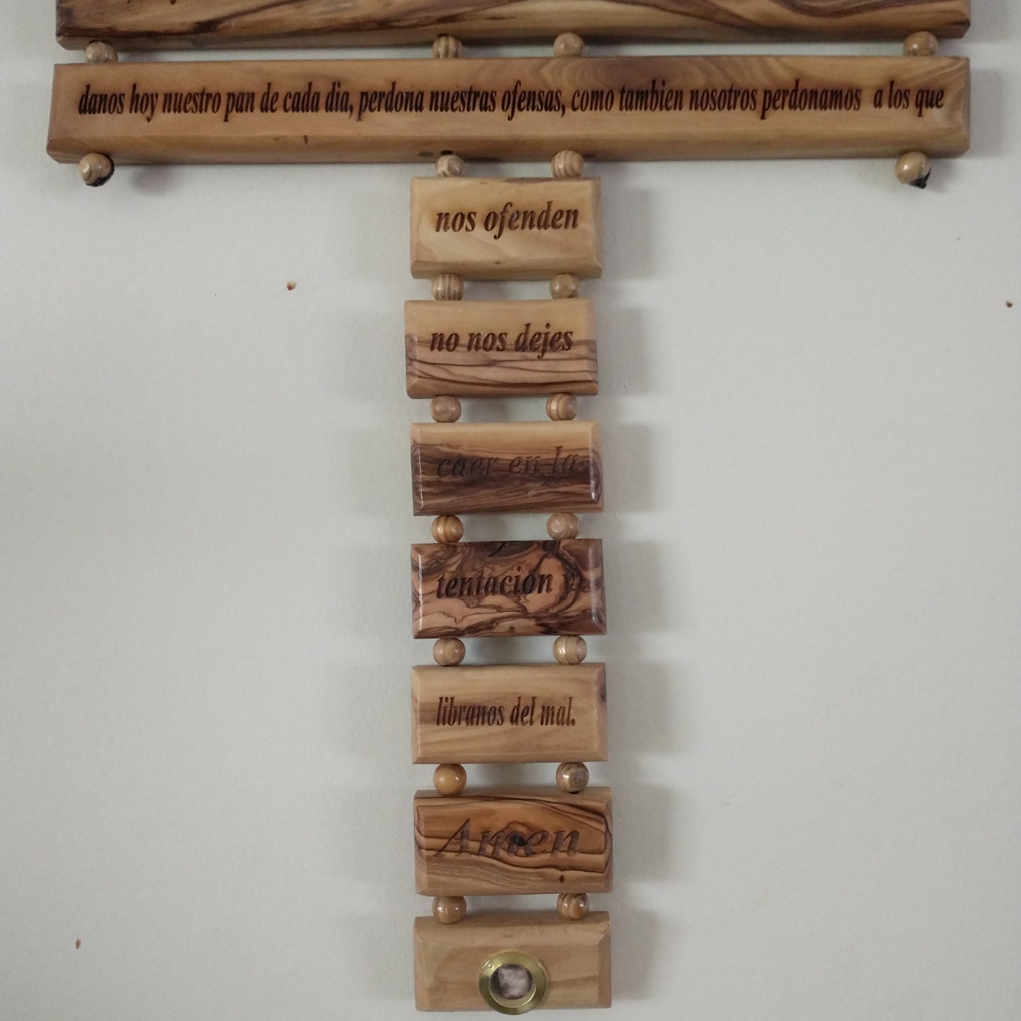 Our Father in Spanish Olive wood