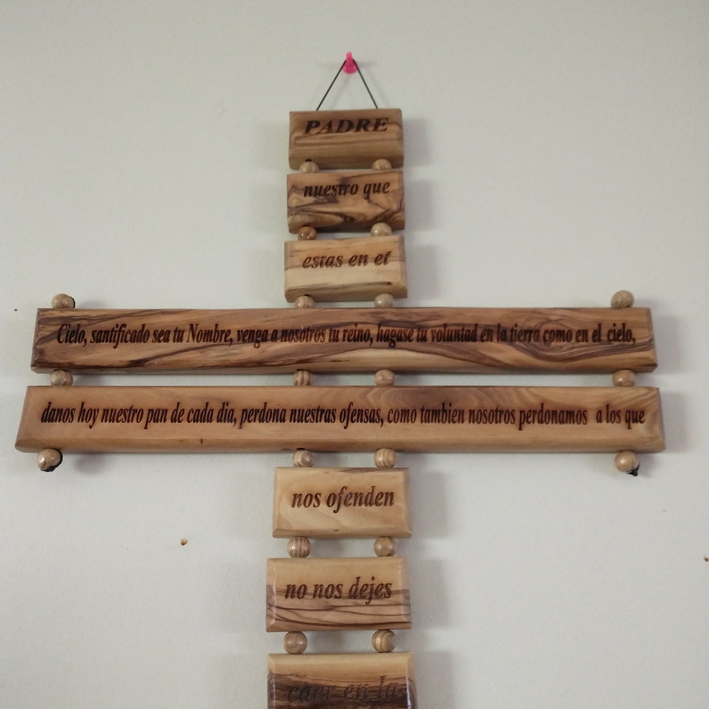 Our Father in Spanish Olive wood