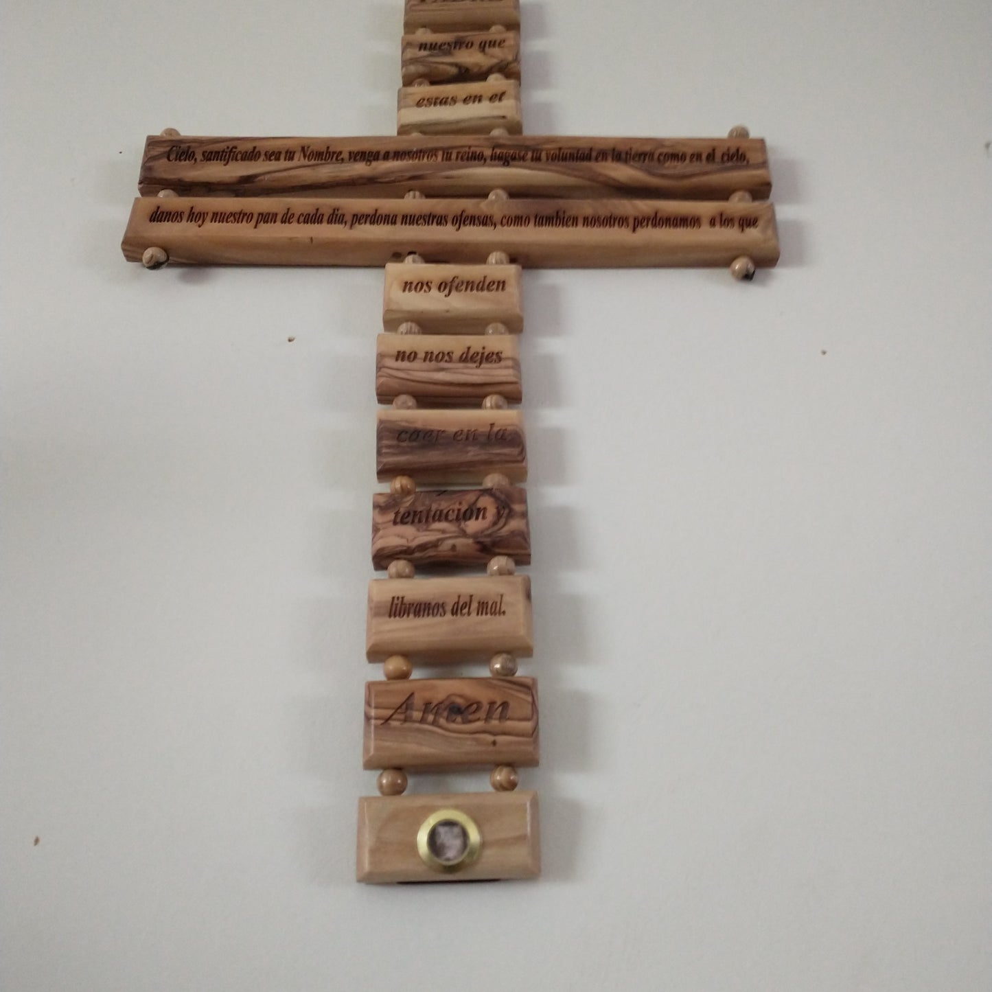 Our Father in Spanish Olive wood