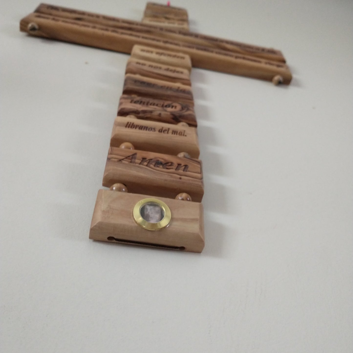 Our Father in Spanish Olive wood