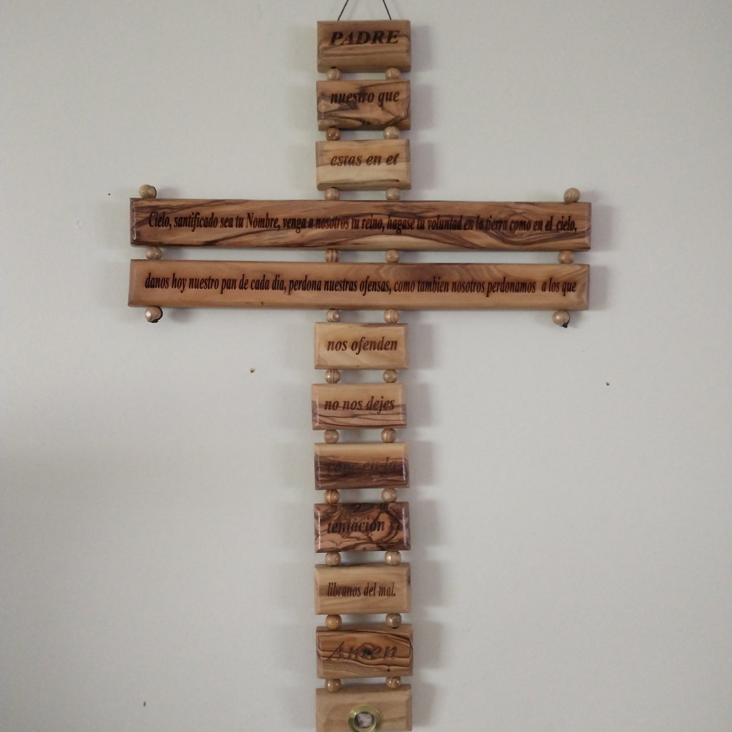 Our Father in Spanish Olive wood