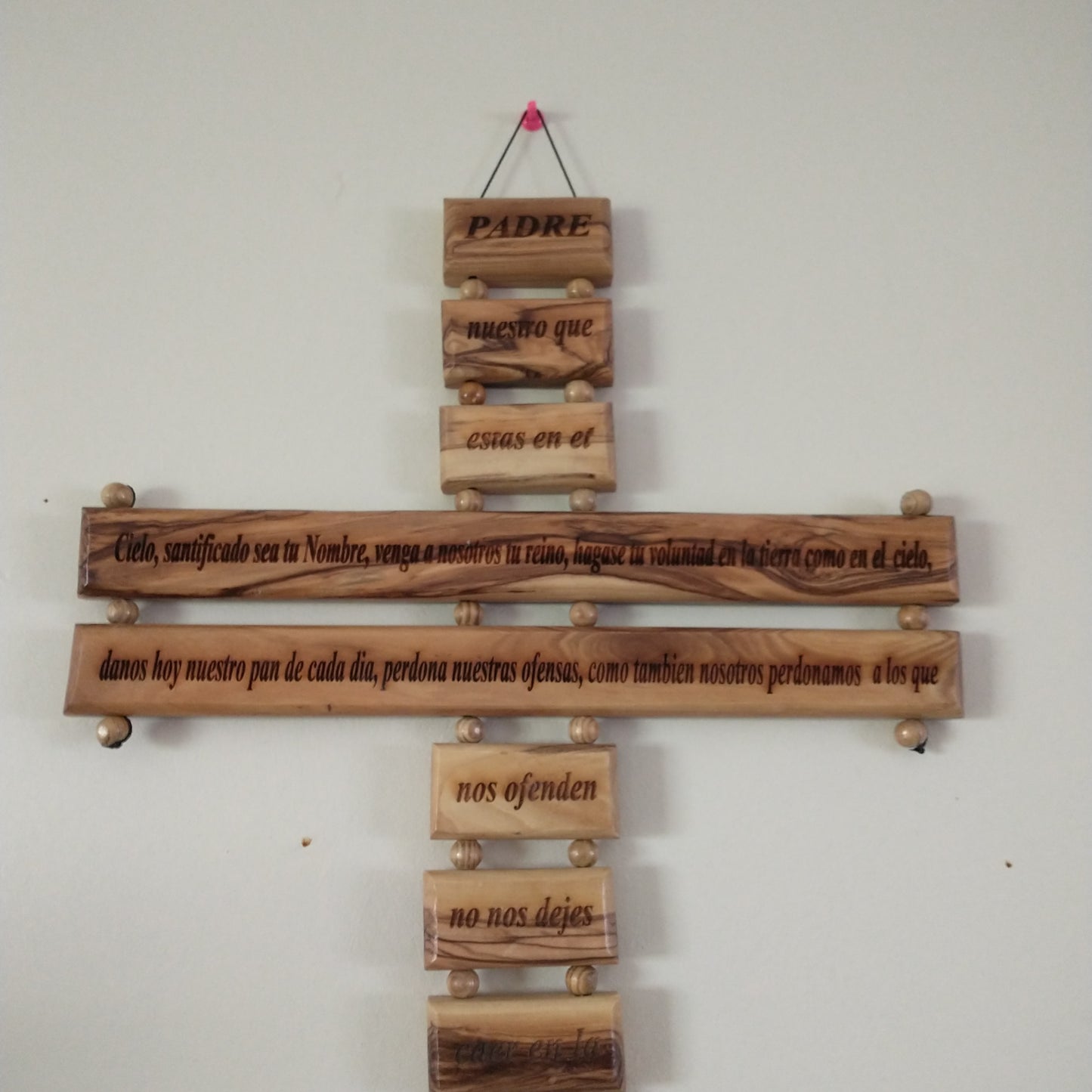 Our Father in Spanish Olive wood