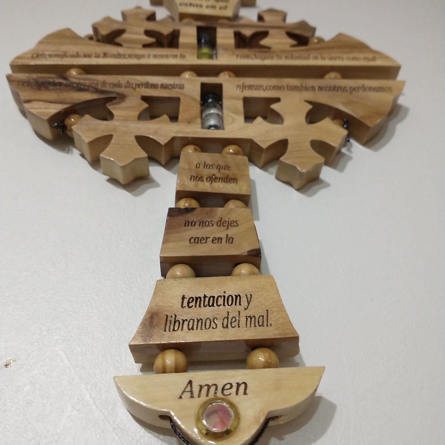 Hanging cross our Father Spanish