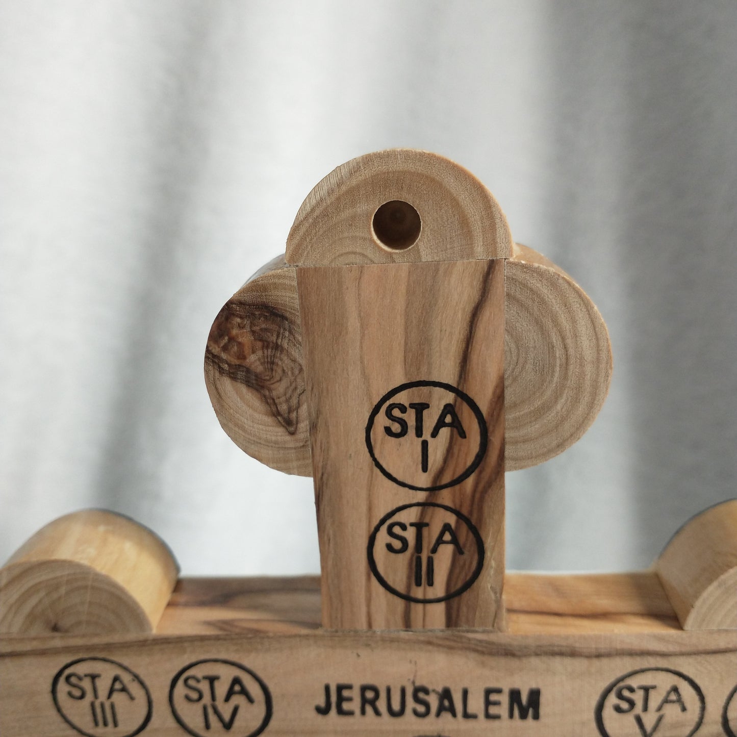 Cross Mother of pearl and Olive wood .