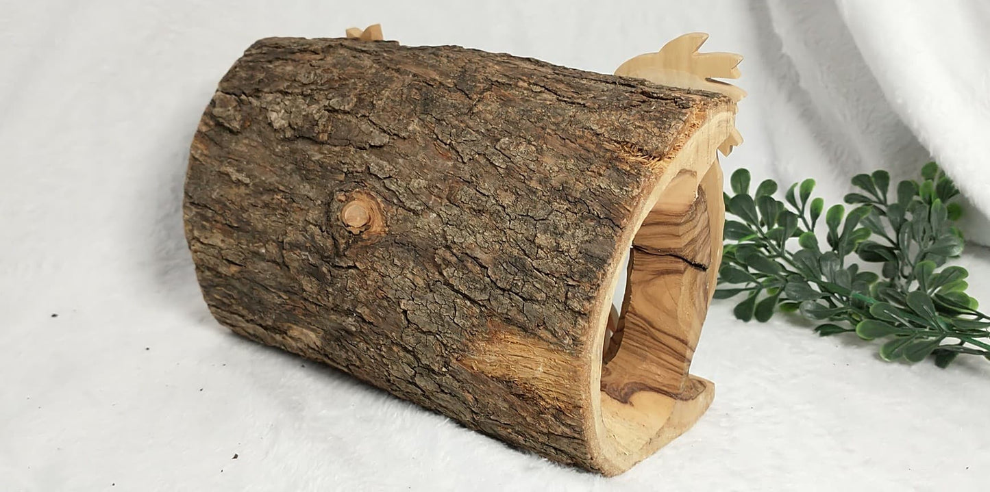 Belén tallado a mano en madera de olivo