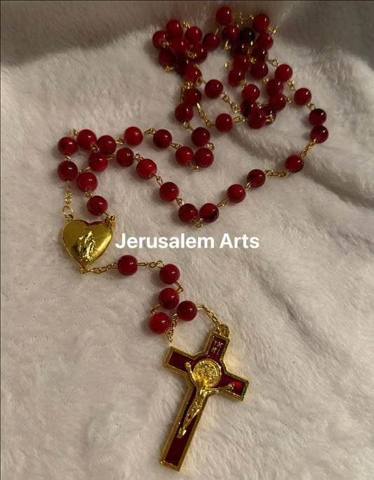 Rosary Hand made from the Holy land with Heart