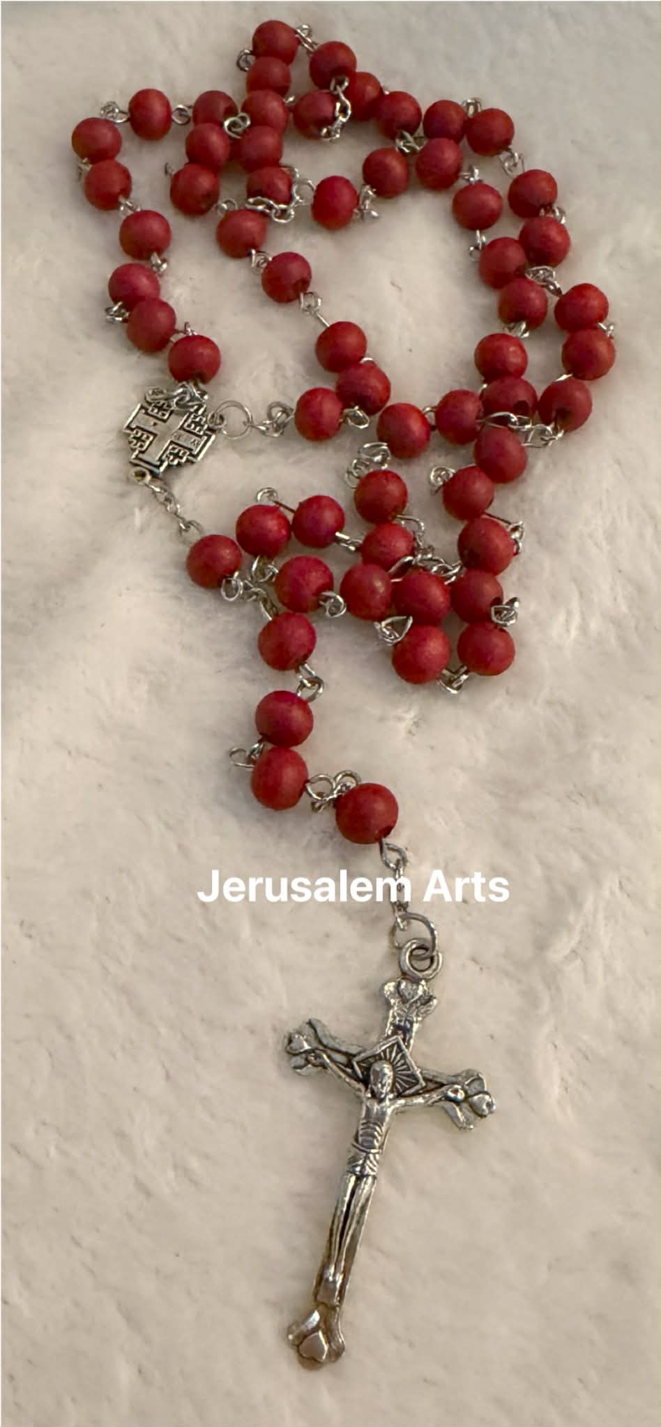 Wood Rosary Hand made from the Holyland with scented like roses