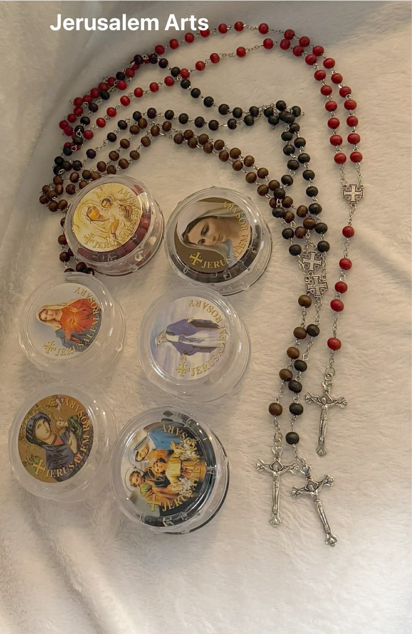 Wood Rosary Hand made from the Holyland with scented like roses