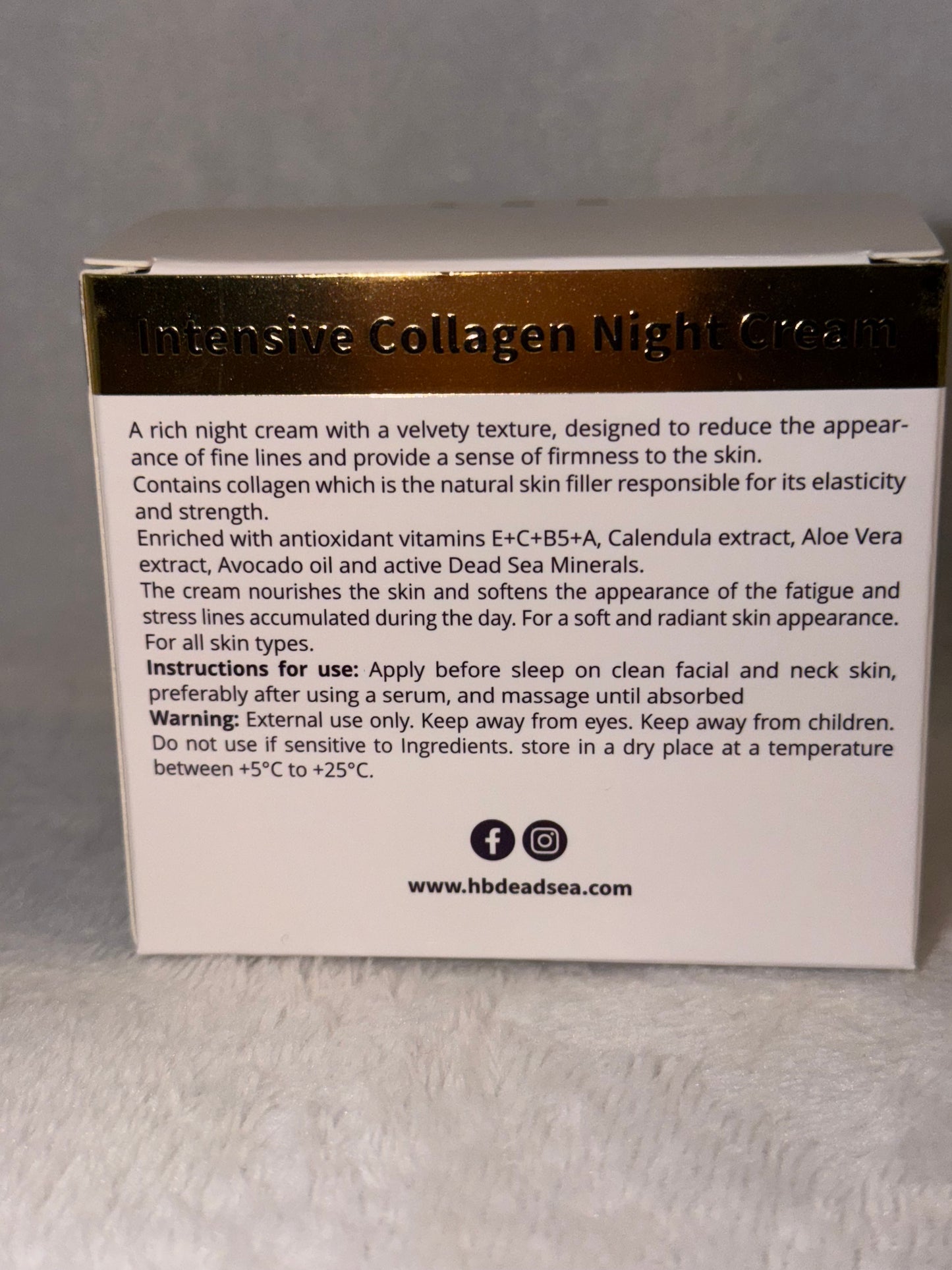 Face cream with Dead sea minerals and vitamins H&B product