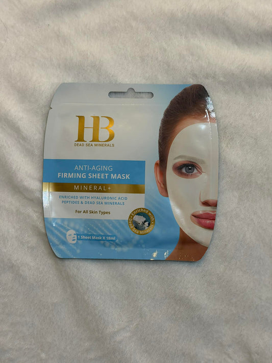 The H&B anti-aging firming sheet mask is a single-use face mask H&B product