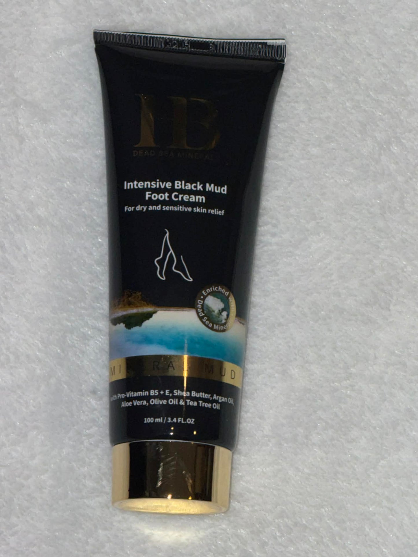 Intensive black mud foot cream for dry and sensitive skin relief H&B product