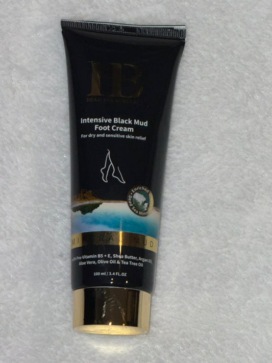 Intensive black mud foot cream for dry and sensitive skin relief H&B product