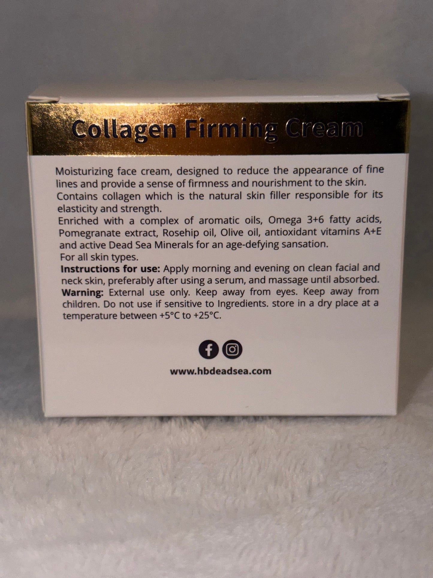 Face cream with Dead sea minerals and vitamins H&B product