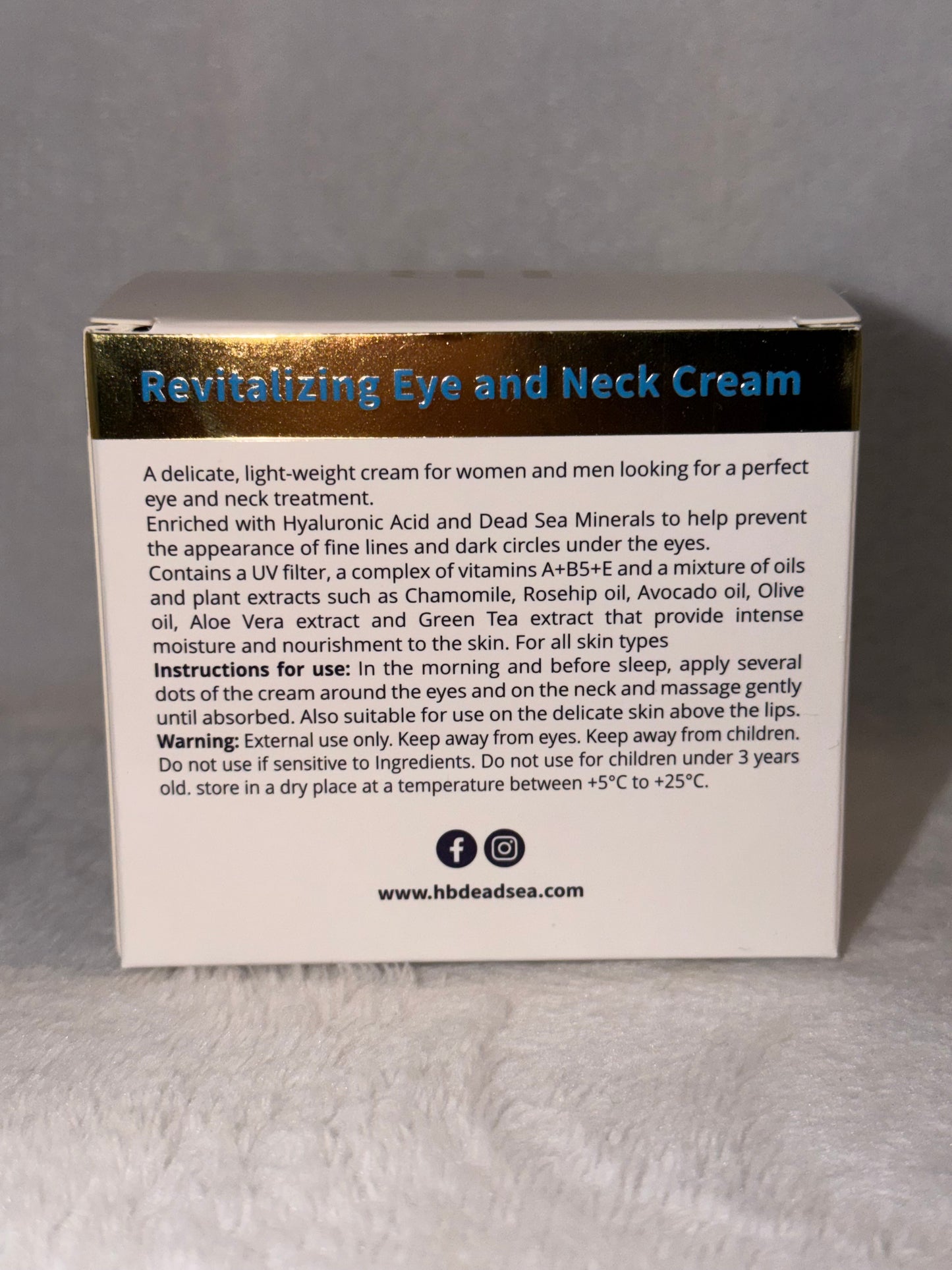 Face cream with Dead sea minerals and vitamins H&B product