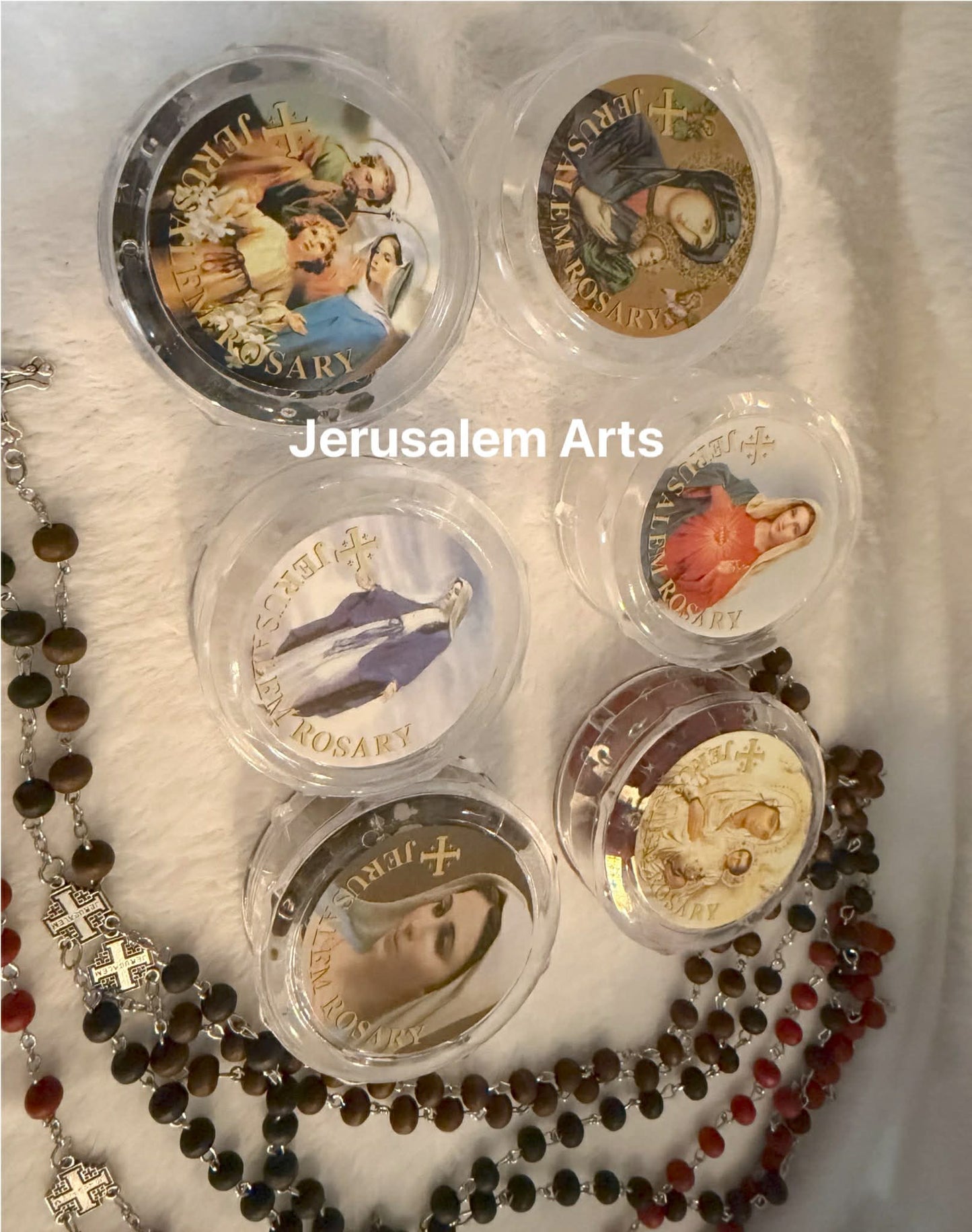 Wood Rosary Hand made from the Holyland with scented like roses