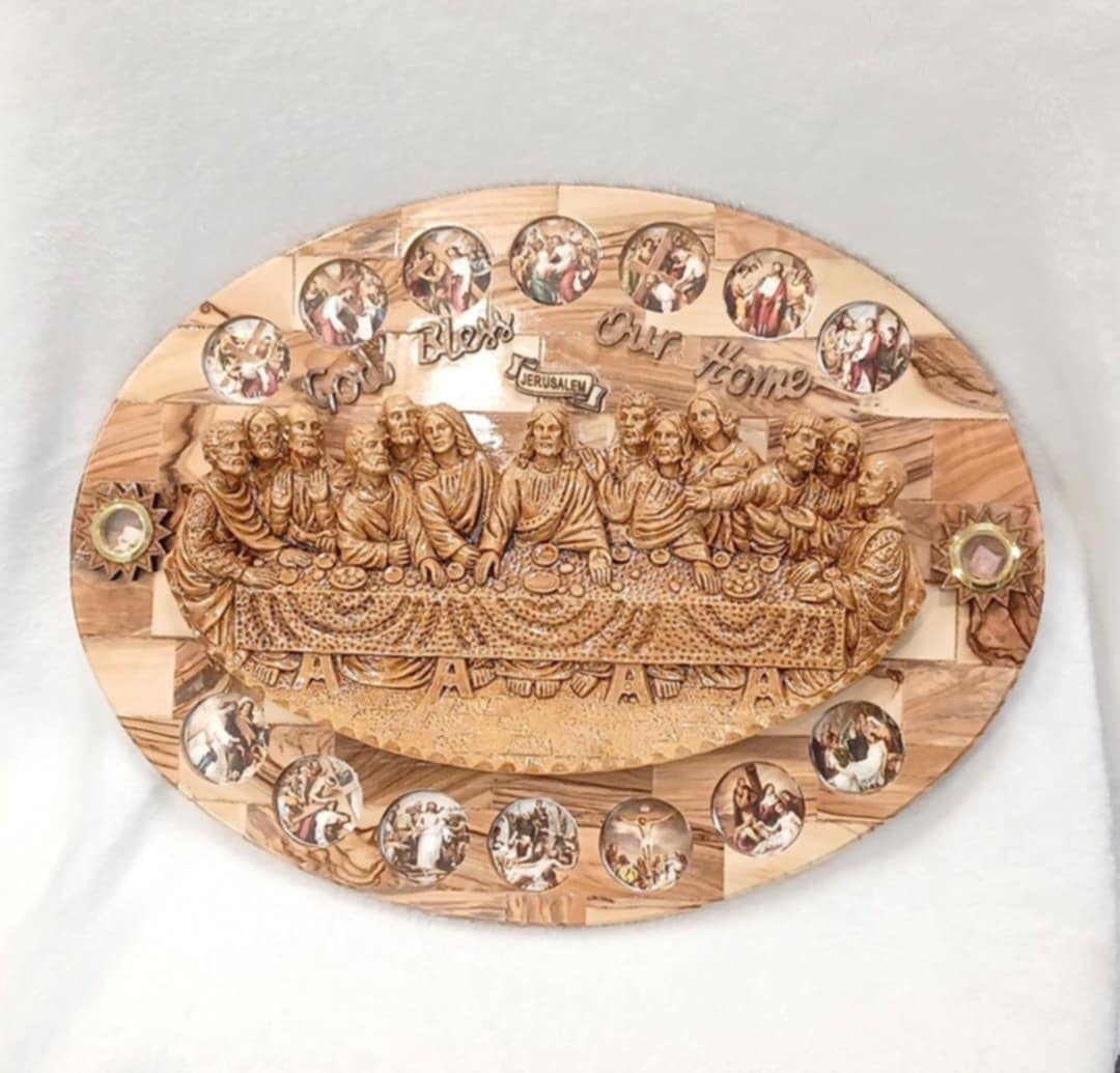 The last supper .Olive wood .