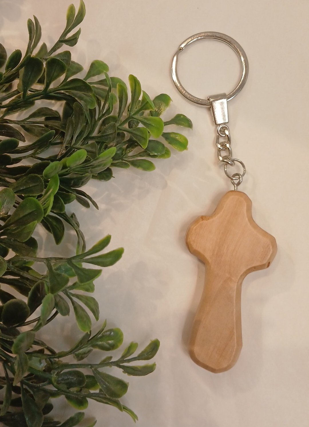 Keychain olive wood with Jerusalem