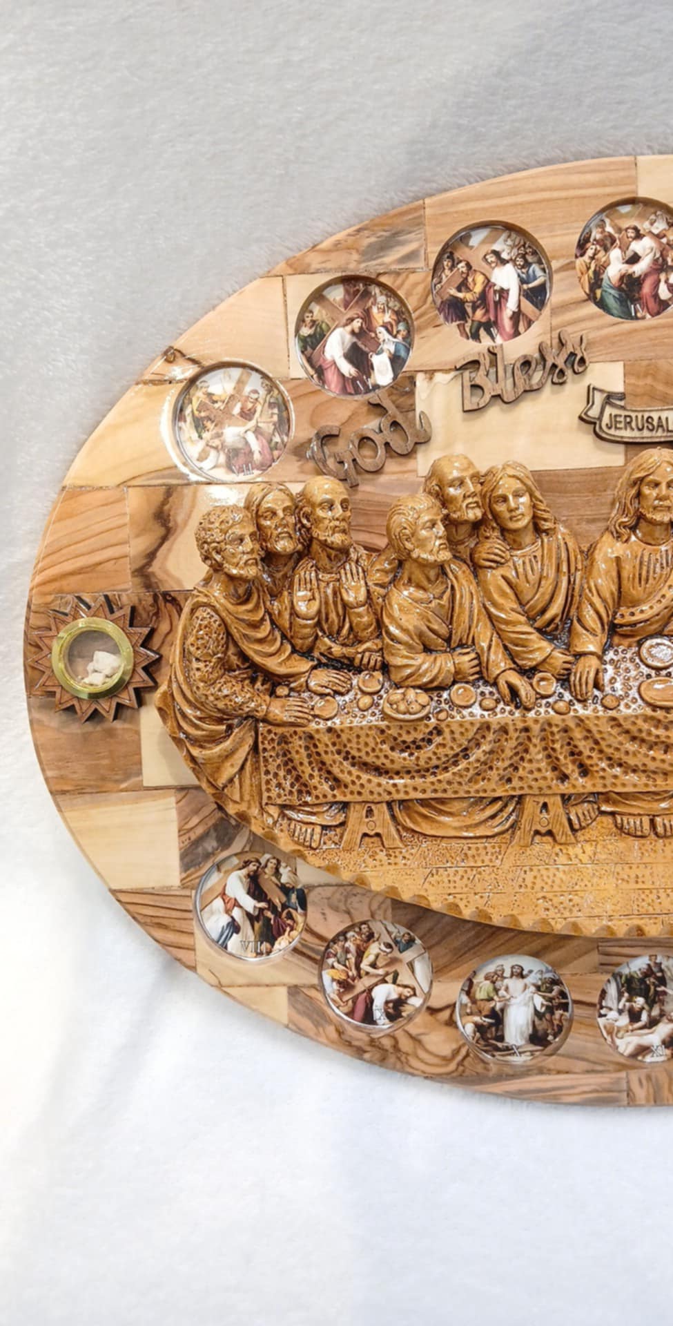 The last supper .Olive wood .