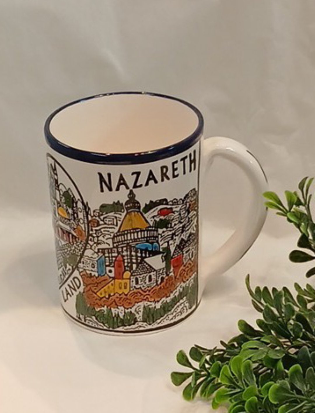 Ceramic Mug hand made and hand painted from the Holy land