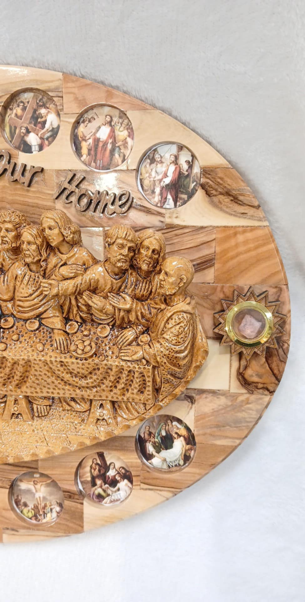 The last supper .Olive wood .