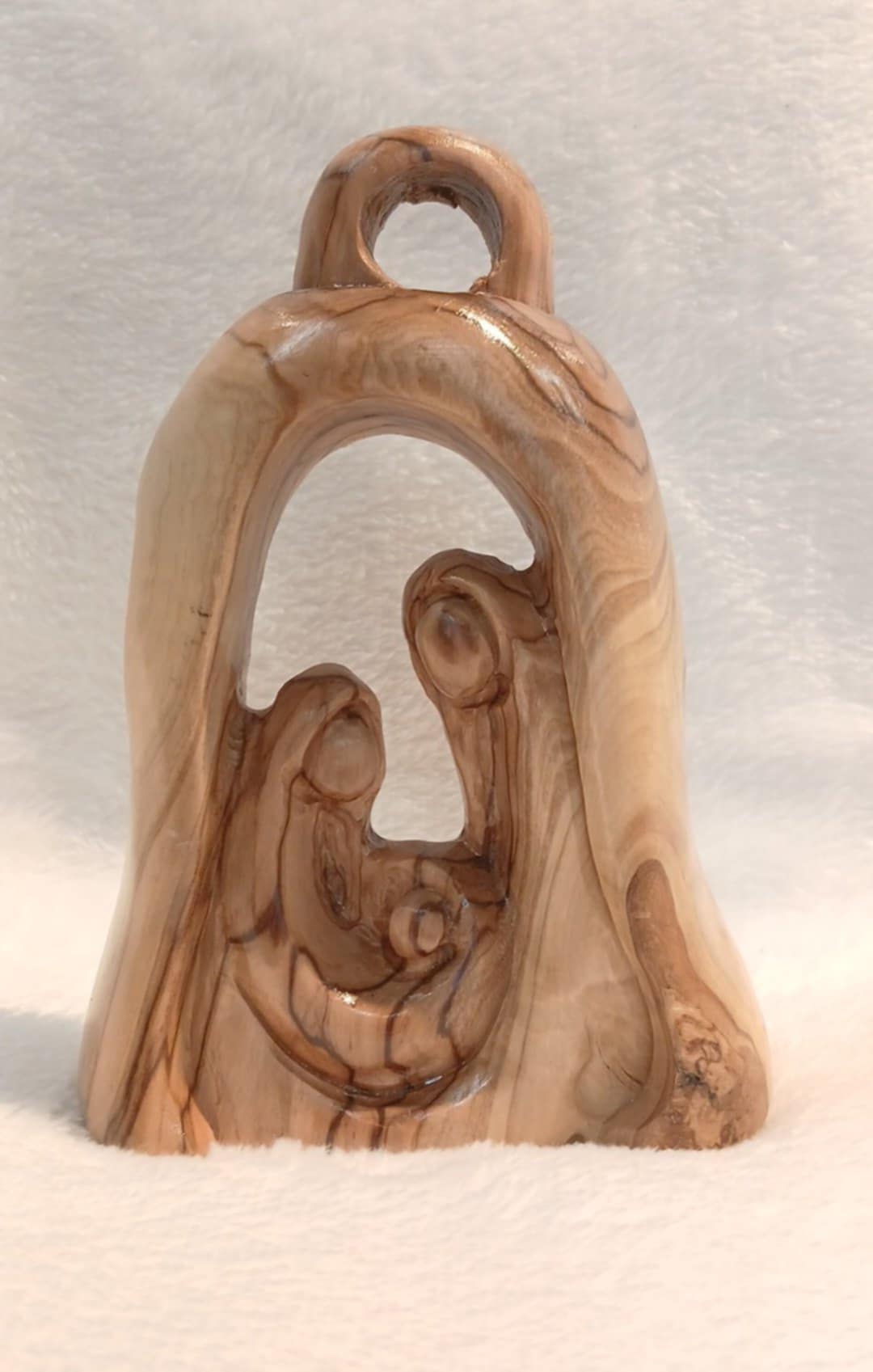 Nativity seen like a bell ,olive wood Hand carved from the Holy Land