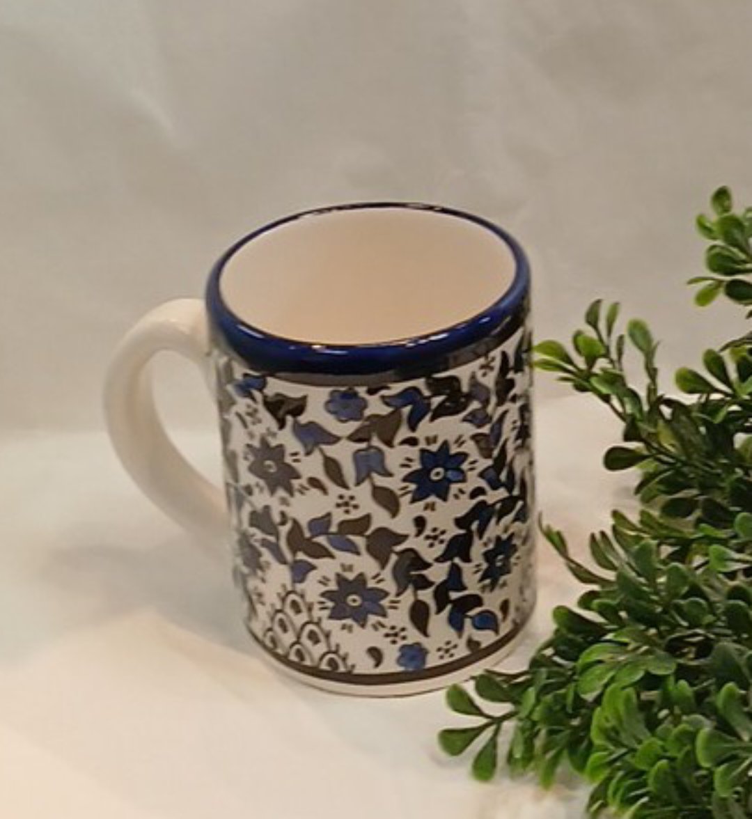 Ceramic Mug hand made and hand painted from the Holy land