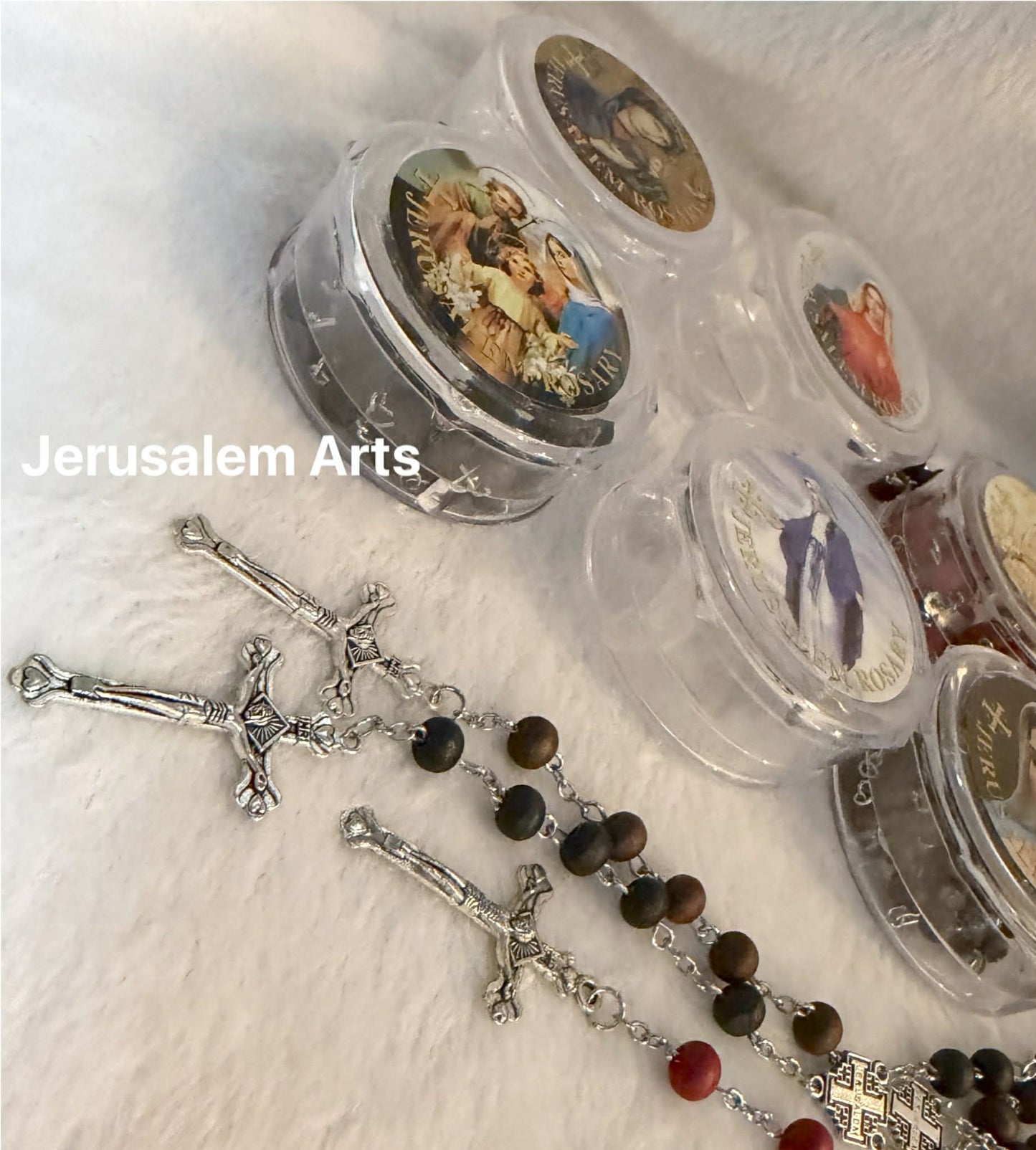 Wood Rosary Hand made from the Holyland with scented like roses