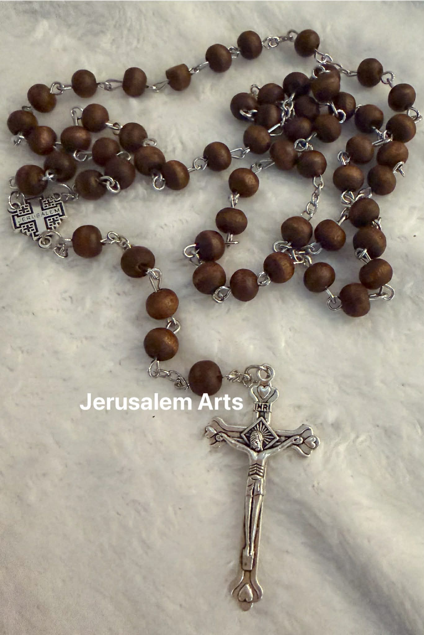 Wood Rosary Hand made from the Holyland with scented like roses