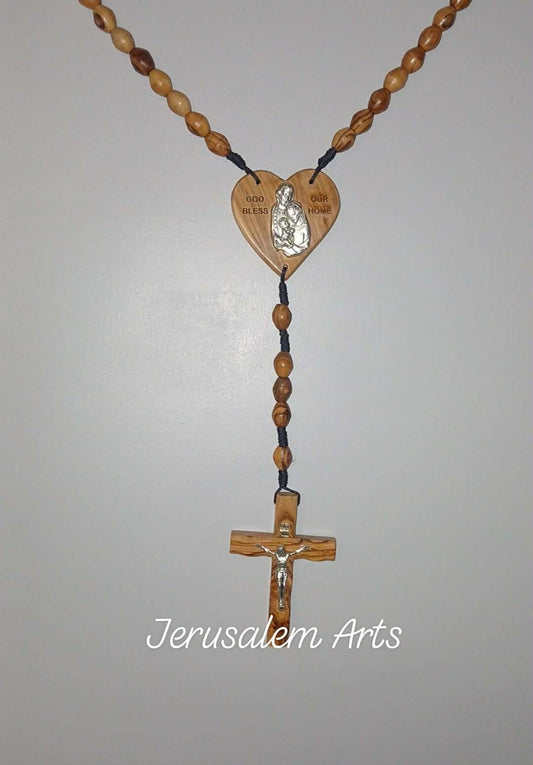 Olive Wood Wall Rosary from the Holyland.
