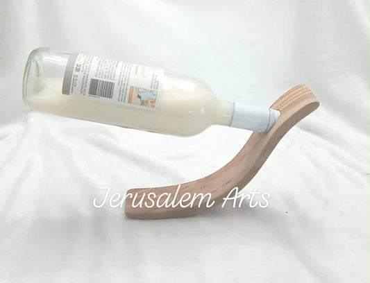 Wine Bottle stand olive wood handmade from the Holyland