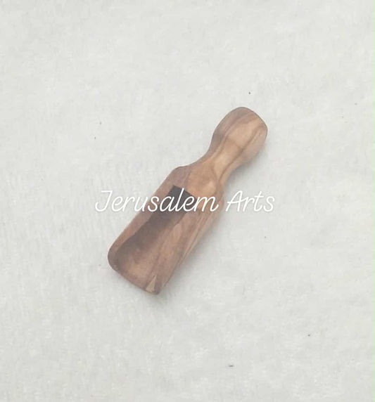 Spice spoon or scoop olive wood handcrafted in the HolyLand.