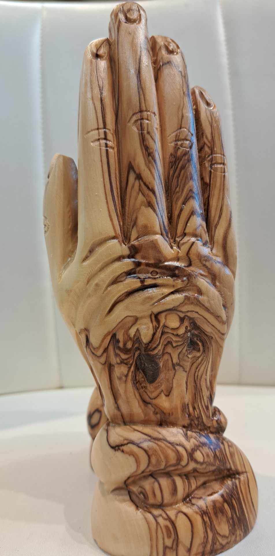 Hand Carved Prayer Hands Olive Wood