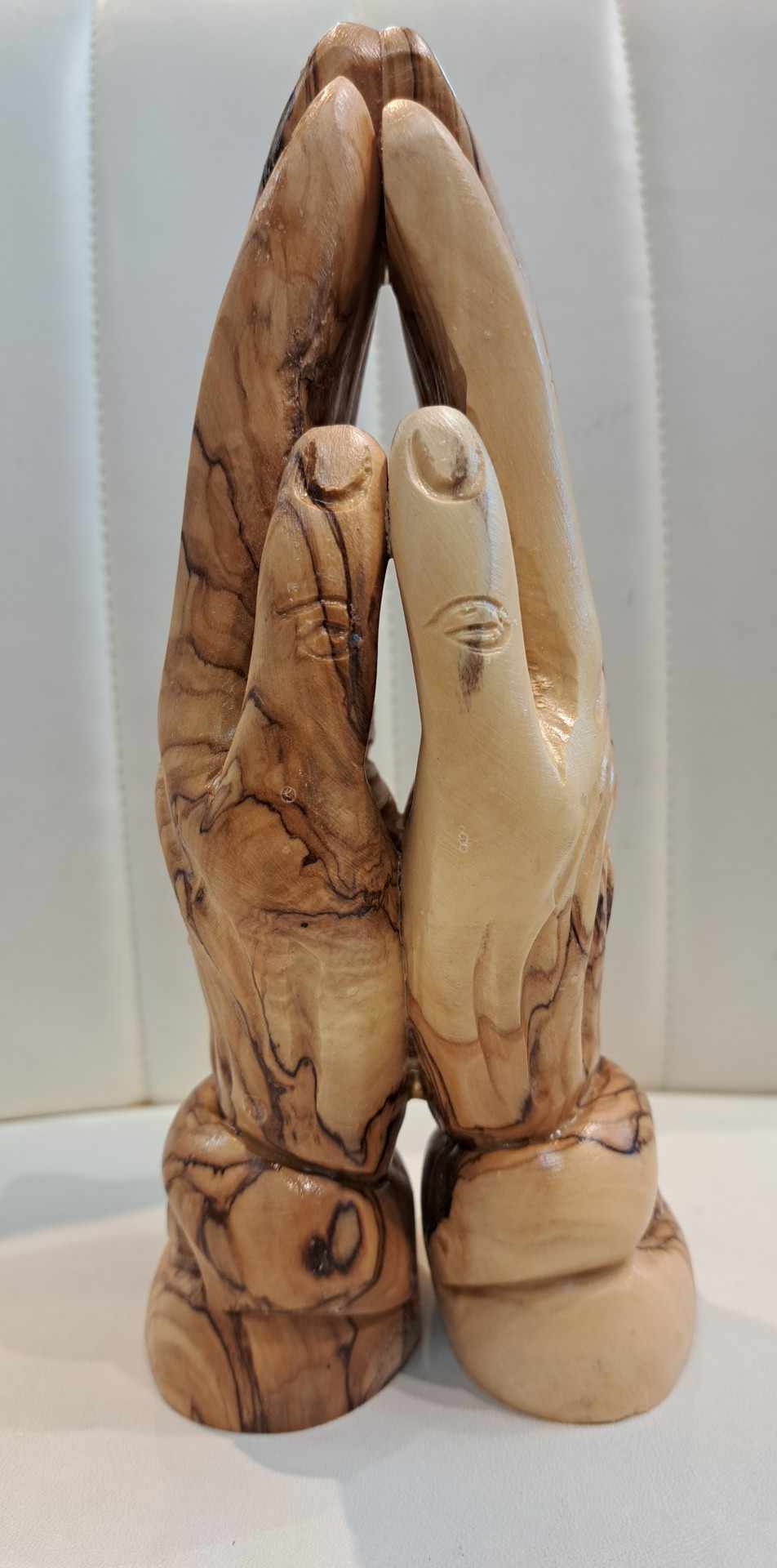 Hand Carved Prayer Hands Olive Wood